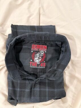 DIXXON Black and Blue Plaid Button-Up Shirt